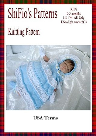 Read Online Knitting Pattern - KP92 - baby dress and hat - 0-3mths - USA Terminology - ShiFio's Patterns | ePub