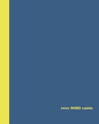 Read Journal: Every Word Counts (Blue and Yellow) 8x10 - LINED JOURNAL - Writing journal with blank lined pages -  | PDF